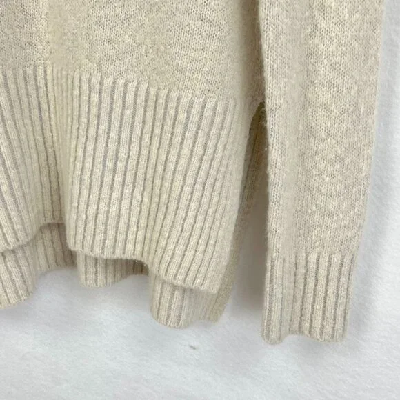 Lou & Grey Turtleneck Sweater Tunic Neutral Minimalist Academia Oversize Soft XS - Picture 4 of 7